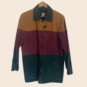 Vintage Suede Colorblocked Jacket